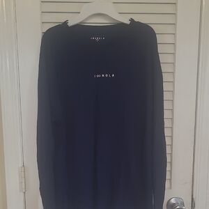 YoungLA Navy Long Sleeve Shirt with Center Logo